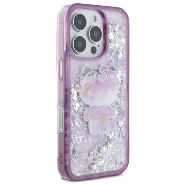 Hello Kitty Liquid Glitter 50TH Anniversary Party - Case for iPhone 16 Pro (purple)