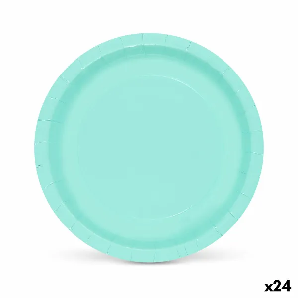 Lautassetti Algon Akvamariini 20 cm 10 Kappaletta (24 osaa)