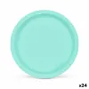 Plate set Algon Aquamarine 20 cm 10 Pieces (24 Units)