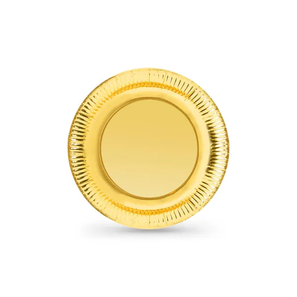 Plate set Algon Golden 18 cm 12 Pieces (18 Units)