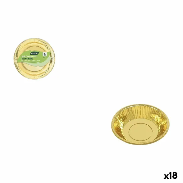 Plokštelių rinkinys Algon Auksinis 450 ml 6 Dalys (18 vnt.)
