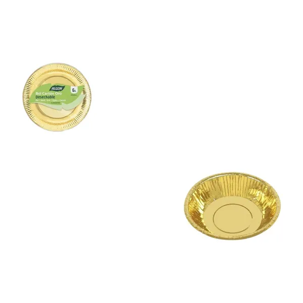 Lautassetti Algon Kullattu 450 ml 6 Kappaletta (18 osaa)