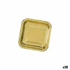 Plate set Algon Golden 26 cm 3 Pieces (18 Units)