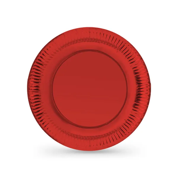 Plate set Algon Red 23 cm 10 Pieces (18 Units)