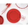 Plate set Algon Red 23 cm 10 Pieces (18 Units)