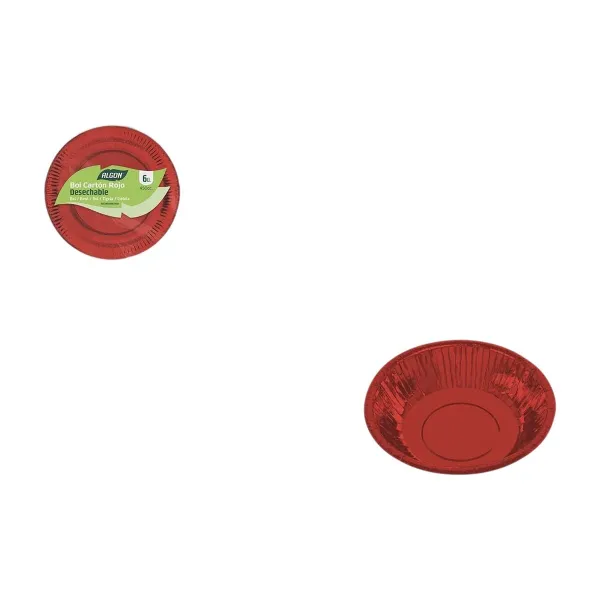 Plāksņu komplekts Algon Sarkans 450 ml 6 Daudzums (18 gb.)