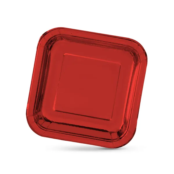 Plate set Algon Red 23 cm 10 Pieces (18 Units)