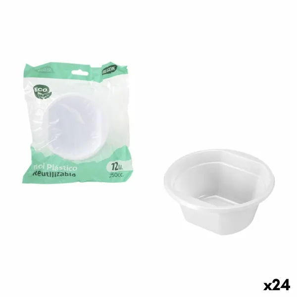 Appetizer Set Algon Plastic 250 ml 12 x 12 x 5 cm 12 Pieces (24 Units)