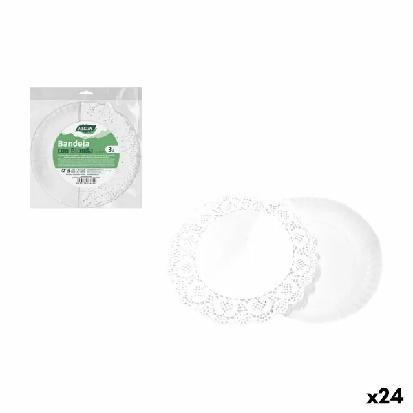 Uzkodu paplāte Algon Apaļš 20 cm 3 Daudzums (24 gb.)