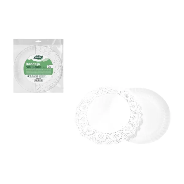 Užkandžių dėklas Algon Apskritas 20 cm 3 Dalys (24 vnt.)