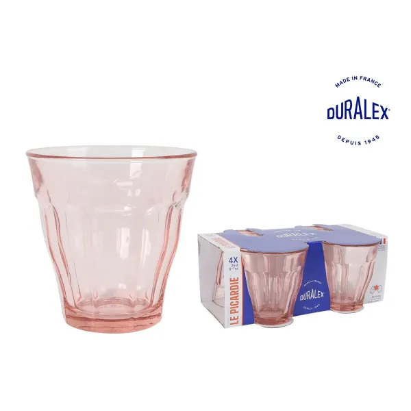 Набор стаканов Duralex Picardie Розовый 250 ml 4 Предметы (12 штук)