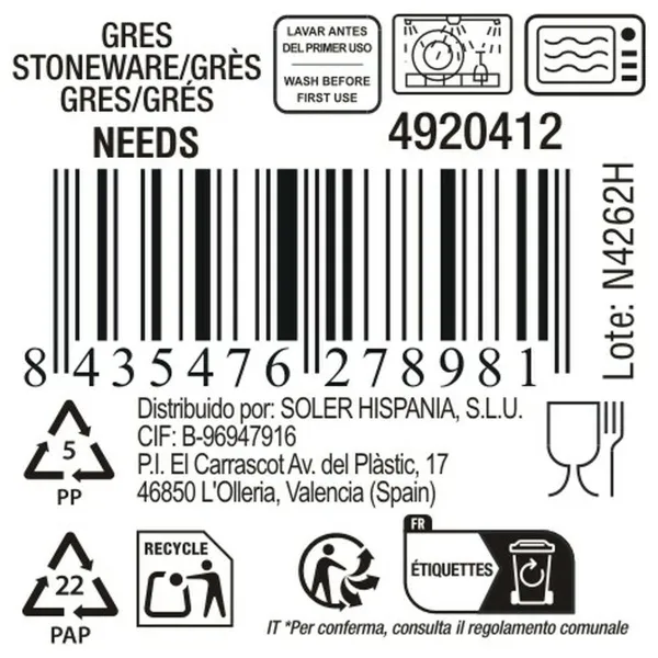 Krūze La Mediterránea Needs 330 ml (36 Vienības)
