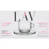 Setti 6 kuppia lautasilla LAV Cozy 90 ml (6 osaa)
