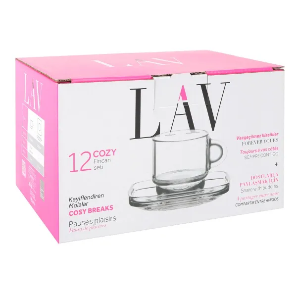 Набор из 6 чашек с блюдом LAV Cozy 90 ml (6 штук)