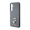 Karl Lagerfeld Saffiano Karl & Choupette Metal Pin - Samsung Galaxy S24 Case (grey)