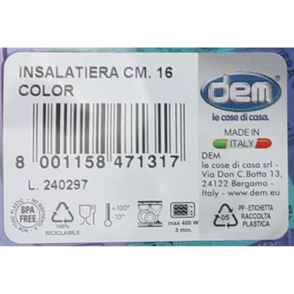 Bowl Dem Smaty color Ø 16 cm (36 Units)
