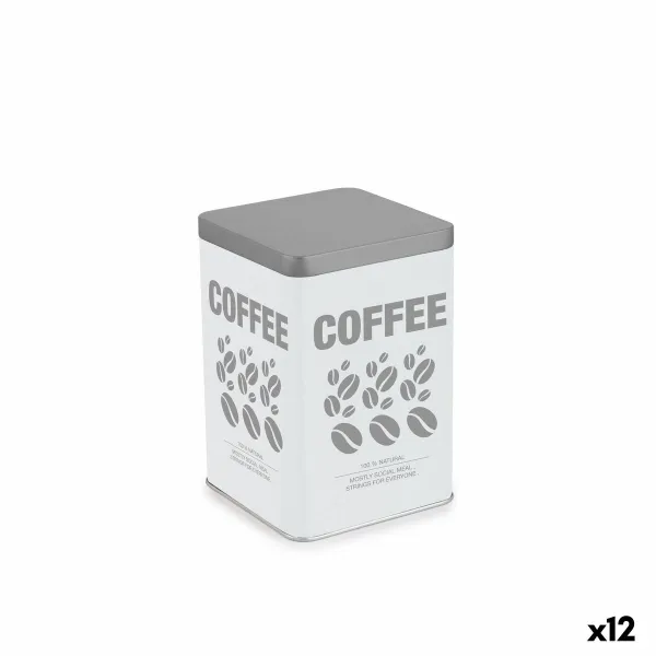 Металлическая Банка Quttin COFFEE Металл 10,5 x 10,5 x 15 cm (12 штук)