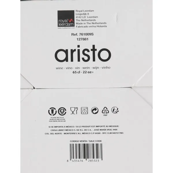 Набор бокалов для вина Inde Aristo 650 ml 6 Предметы