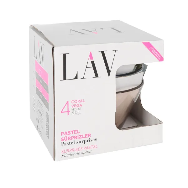 Чаш для Закусок LAV 345 ml ø 12 x 6,1 cm 4 Предметы (6 штук)