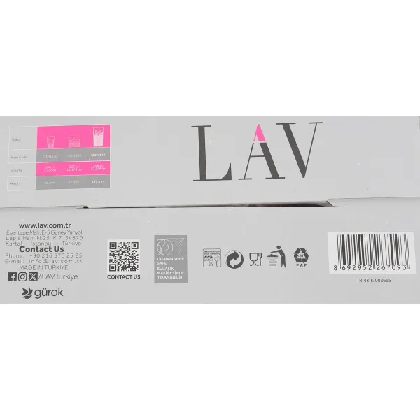 Набор стаканов LAV ODIN 4 Предметы (6 штук)