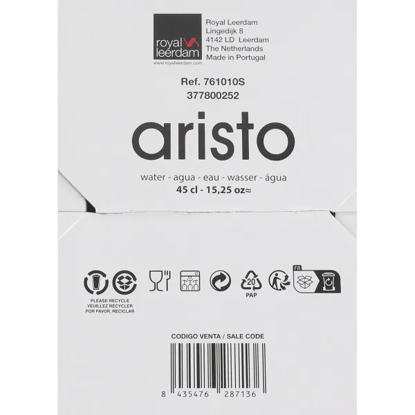 Lasisetti Inde Aristo 450 ml 6 Kappaletta
