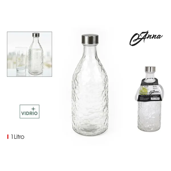 Стеклянная бутылка La Mediterránea Металл Cтекло 1 L (12 штук)
