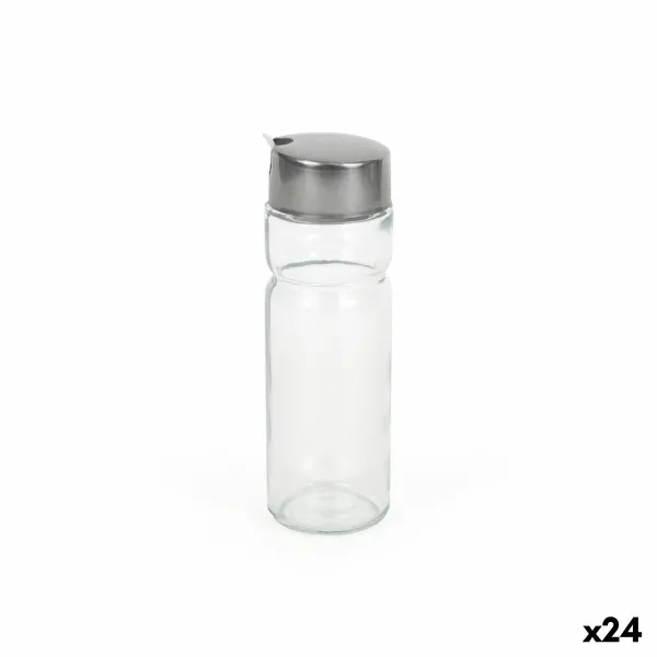 Menāža Quttin Caurspīdīgs Sudrabains Stikls 0,2 L 5 x 5 x 15 cm (24 gb.)