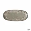 Pasniegšanas Plate La Mediterránea Almudena Pelēks Ovāls 25 x 12 x 2,2 cm (24 gb.)
