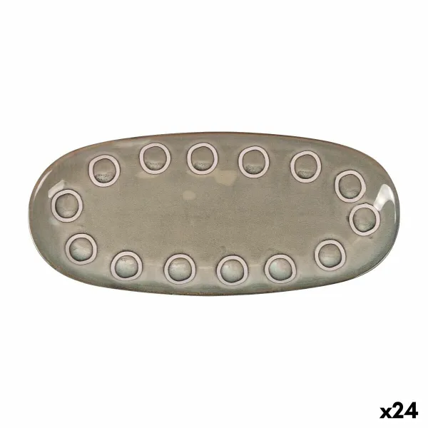 Vuoka La Mediterránea Almudena Harmaa Ovaali 29 x 13,5 x 2,4 cm (24 osaa)
