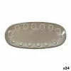 Pasniegšanas Plate La Mediterránea Almudena Pelēks Ovāls 29 x 13,5 x 2,4 cm (24 gb.)