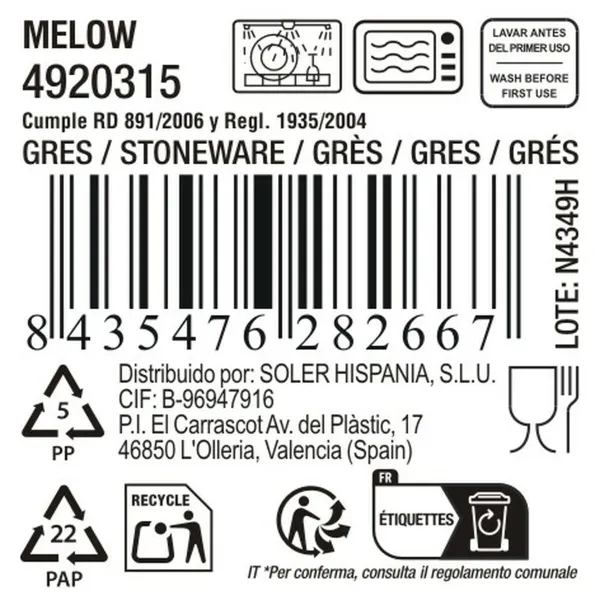 Serving Platter La Mediterránea Melow Oval (24 Units)