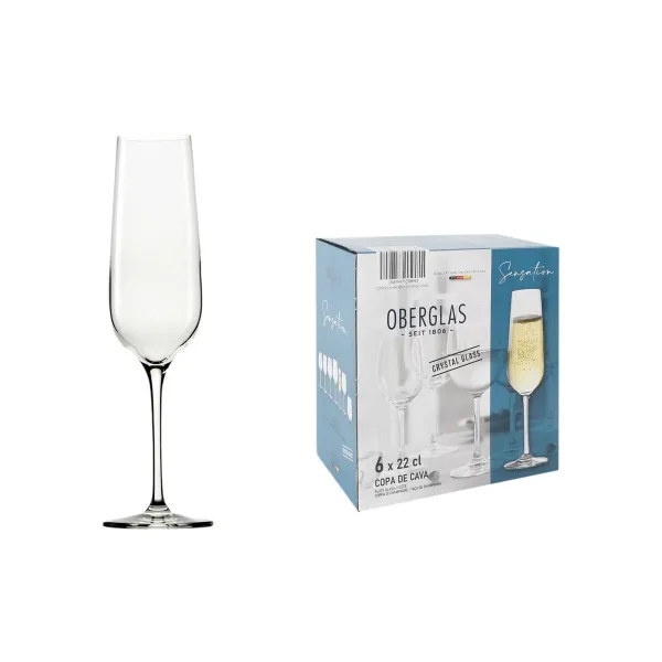 Šampanieša glāze Inde Sensation Ø 5 cm 220 ml 6 Daudzums