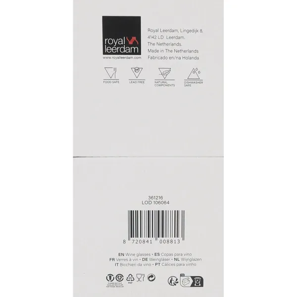 Vyno taurių rinkinys Inde Carre optics 520 ml 6 Dalys