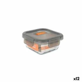Герметичная коробочка для завтрака MasterChef Серый Прозрачный Квадратный 310 ml (12 штук)