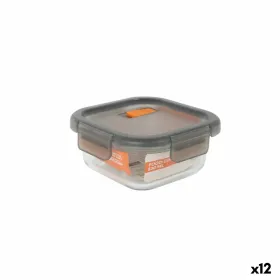 Герметичная коробочка для завтрака MasterChef Серый Прозрачный Квадратный 530 ml (12 штук)
