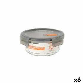 Герметичная коробочка для завтрака MasterChef Серый Прозрачный Круглая 640 ml (6 штук)