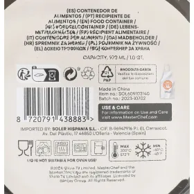Герметичная коробочка для завтрака MasterChef Серый Прозрачный Круглая 970 ml (6 штук)