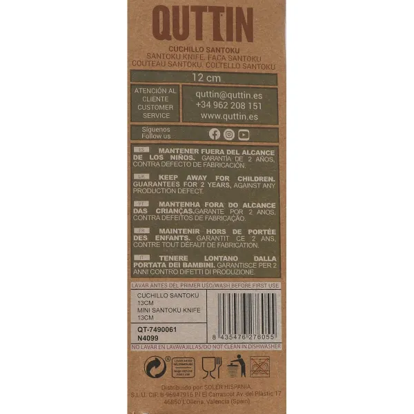 Kitchen Knife Quttin Terra 13 cm (36 Units)