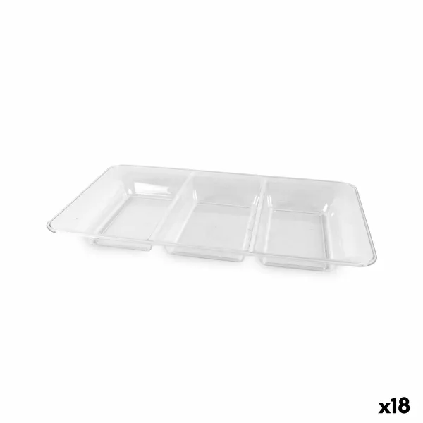 Välipalatarjotin Algon Suorakulmainen 36 x 23 cm (18 osaa)