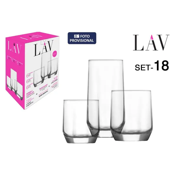 Lasisetti LAV Diamond 310 ml 385 ml 215 ml 18 Kappaletta (2 osaa)