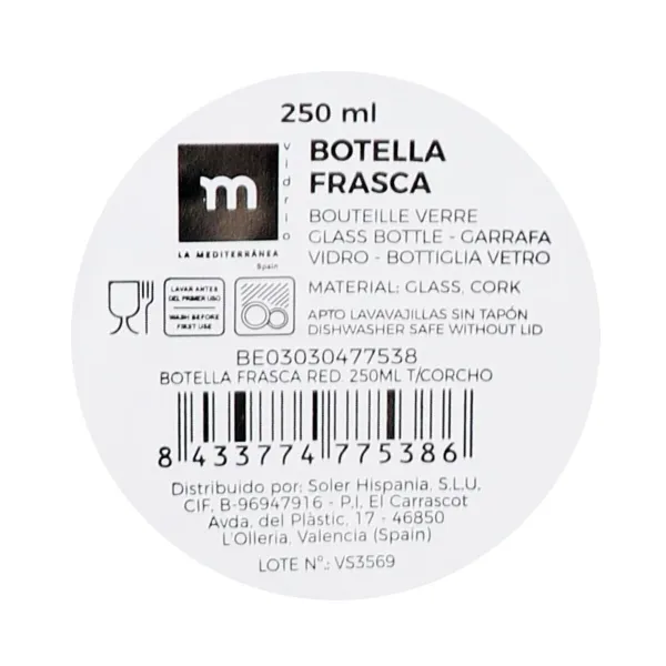 Стеклянная бутылка La Mediterránea 0,25 L (36 штук)