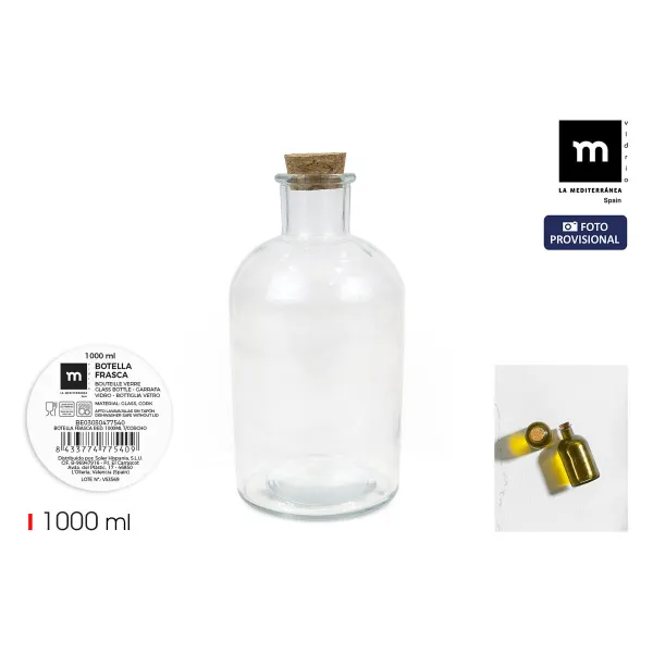 Стеклянная бутылка La Mediterránea 1 L (12 штук)