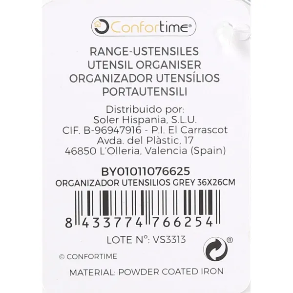 Cutlery Organiser Confortime 36 x 26 x 4,5 cm (10 Units)