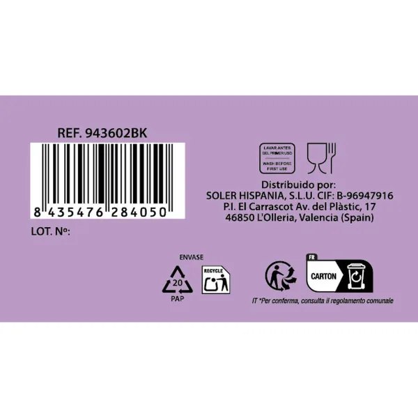 Set of glasses La Mediterránea Silex sirkel 4 Pieces (6 Units)