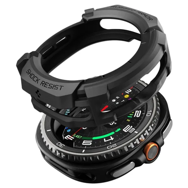 Spigen Rugged Armor - Case for Samsung Galaxy Watch 8 Classic 46 mm (Matte Black)