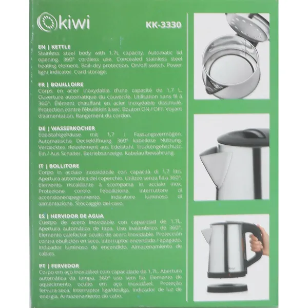 Чайник Kiwi Сталь 1800 W 1,7 L (4 штук)