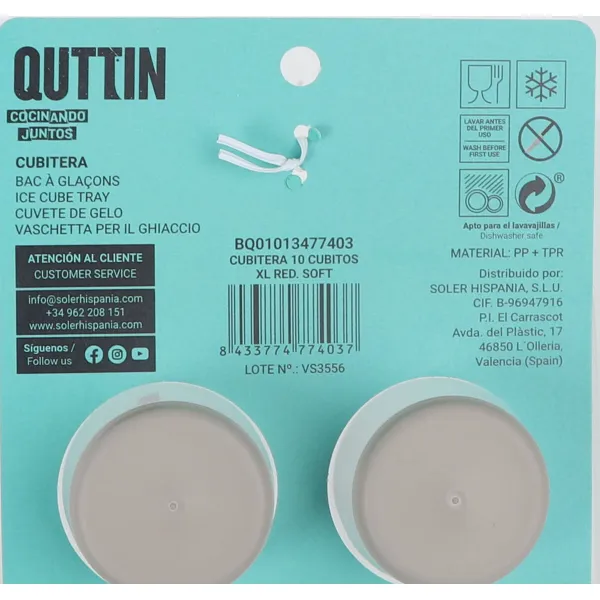 Ledo kubelių forma Quttin 36 x 13 x 3,5 cm (18 vnt.)