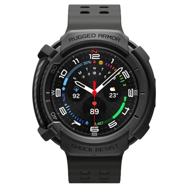 Spigen Rugged Armor - Case for Samsung Galaxy Watch 8 Classic 46 mm (Matte Black)