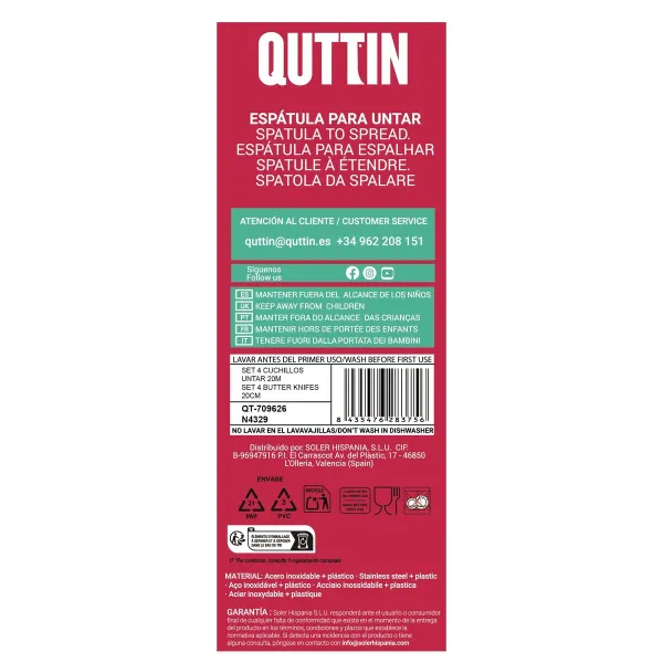 Кухонный нож Quttin Basic 8 cm 4 Предметы (18 штук)