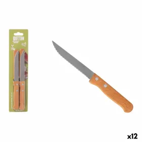 Mėsos peilių rinkinys Inde Natura Ruda Sidabras 10,5 cm Daugkartinis naudojimas 4 Dalys (12 vnt.)